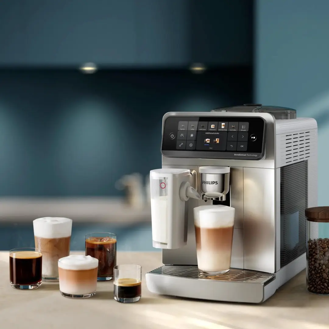 Philips Café Aromis EP6551/30 Espressomachine - Wit/Chroom - afbeelding 3 van 6