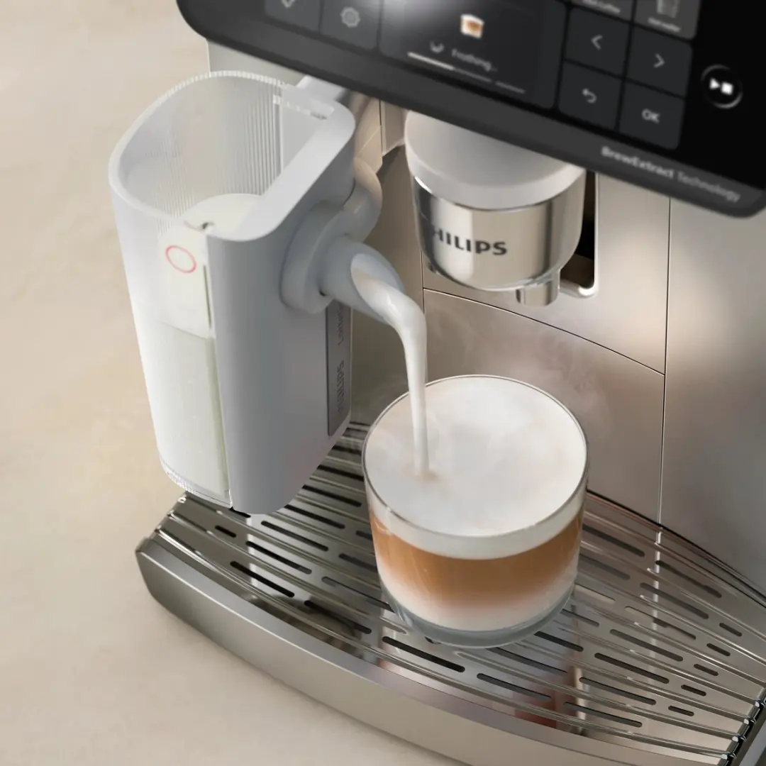 Philips Café Aromis EP6551/30 Espressomachine - Wit/Chroom - afbeelding 5 van 6