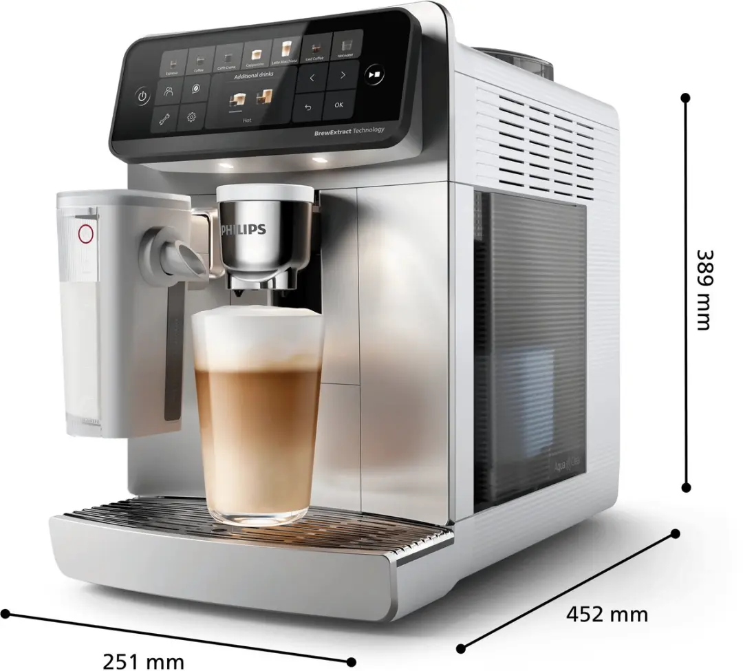 Philips Café Aromis EP6551/30 Espressomachine - Wit/Chroom - afbeelding 4 van 6