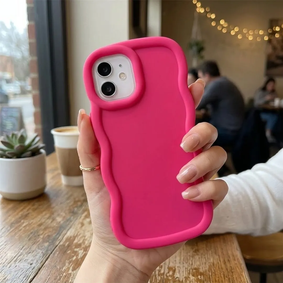 NUVEX iPhone 12 Siliconen Hoesjeset - 6 Stuks - Mintgroen/Zwart/Roze