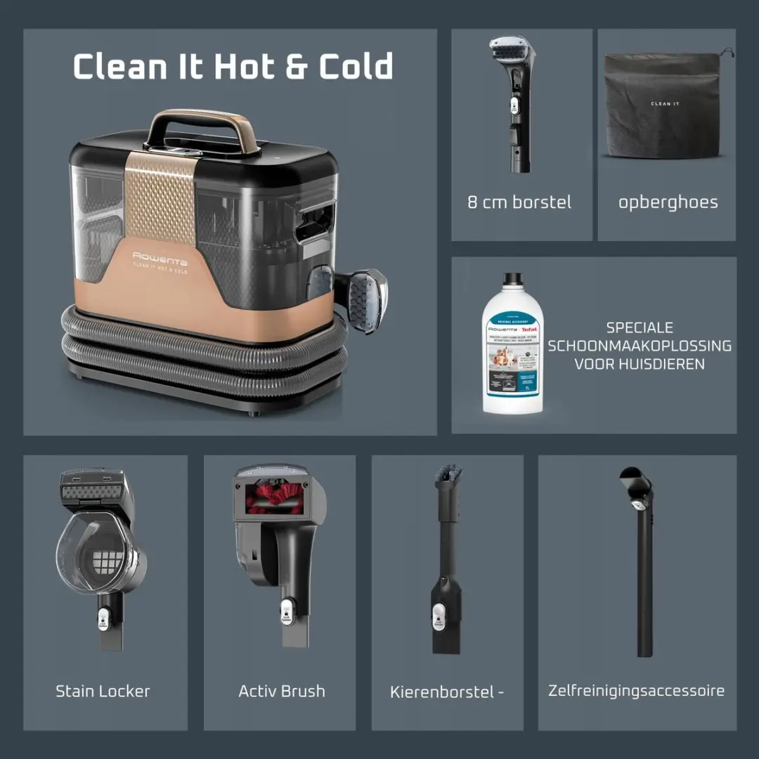 Rowenta Clean It Hot & Cold Maxi IN7021F0 Vlekkenreiniger - afbeelding 2 van 6