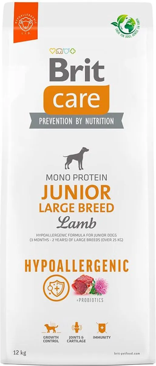 Brit Care Hypoallergenic Junior Large Breed Lam & Rijst - 12kg
