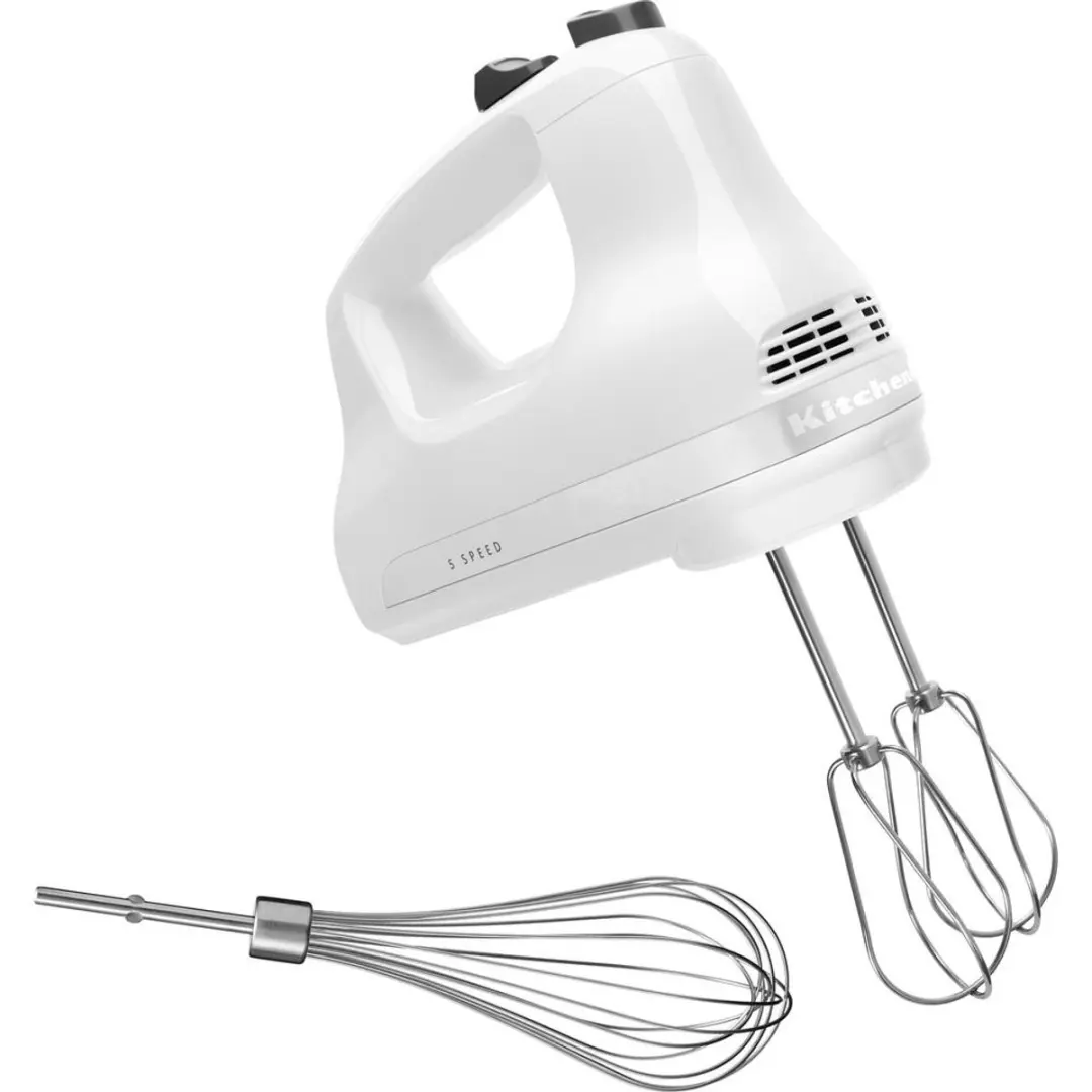 KitchenAid Klassieker 5KHM5110EWH Handmixer - 85W - Wit - afbeelding 5 van 5