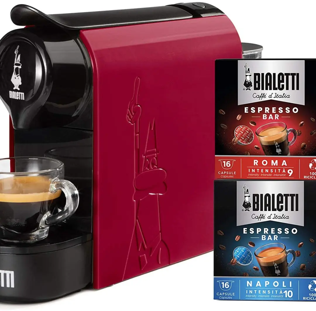 Bialetti Gioia 098150550/NP Koffiepadmachine - Zwart/Rood - afbeelding 3 van 3