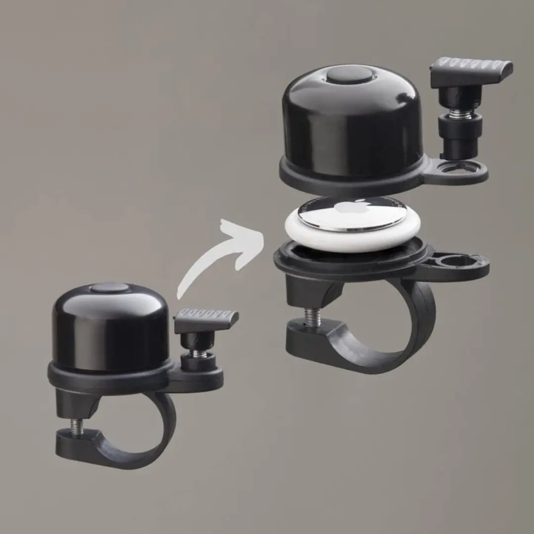 Hama AirBell Fietsbel voor Apple AirTag - Zwart - afbeelding 2 van 3