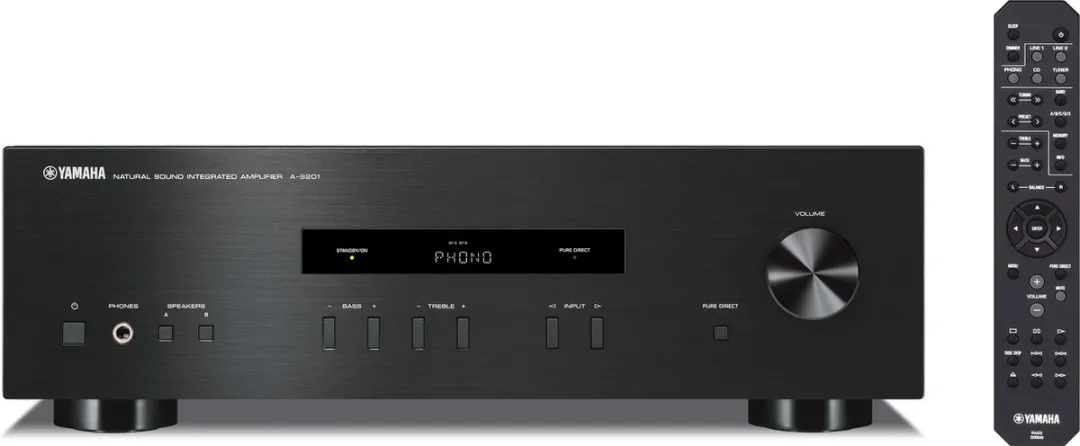 Yamaha A-S201 Stereo Versterker - 100W - Zilver