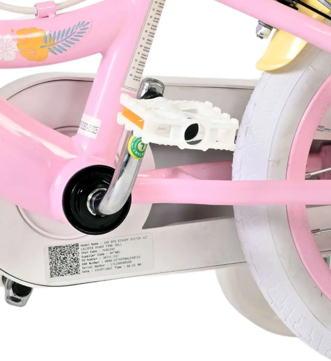 Volare Kinderfiets 12 inch - Roze - afbeelding 6 van 6
