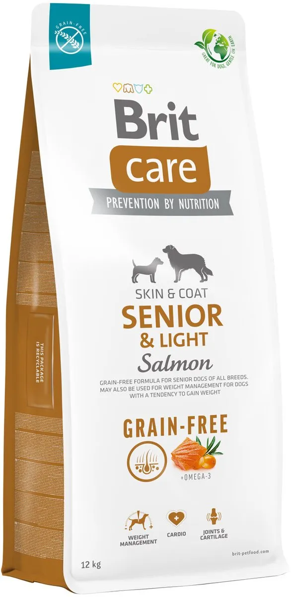 Brit Care Grain-Free Senior & Light Hondenvoer 3kg - Zalm