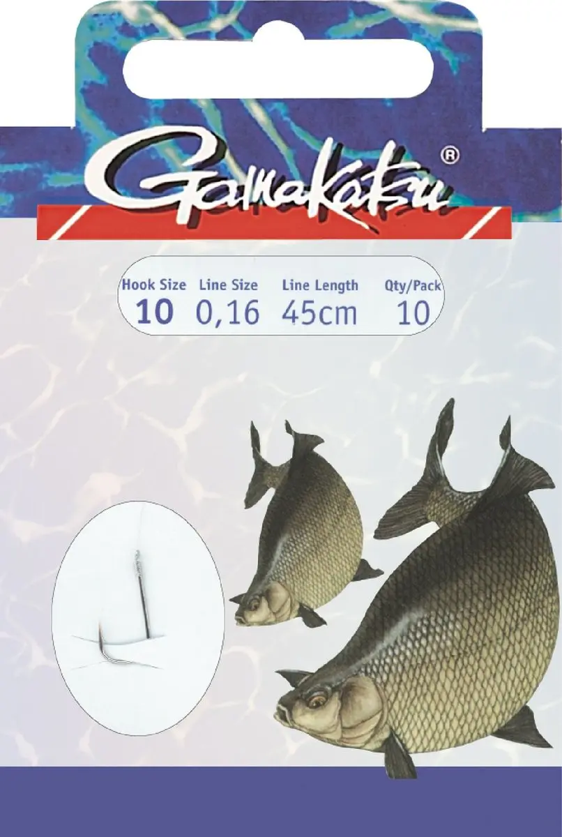 Gamakatsu 1810B Bream Feeder - 75cm - Haakmaat 10 - 10 stuks - afbeelding 6 van 6