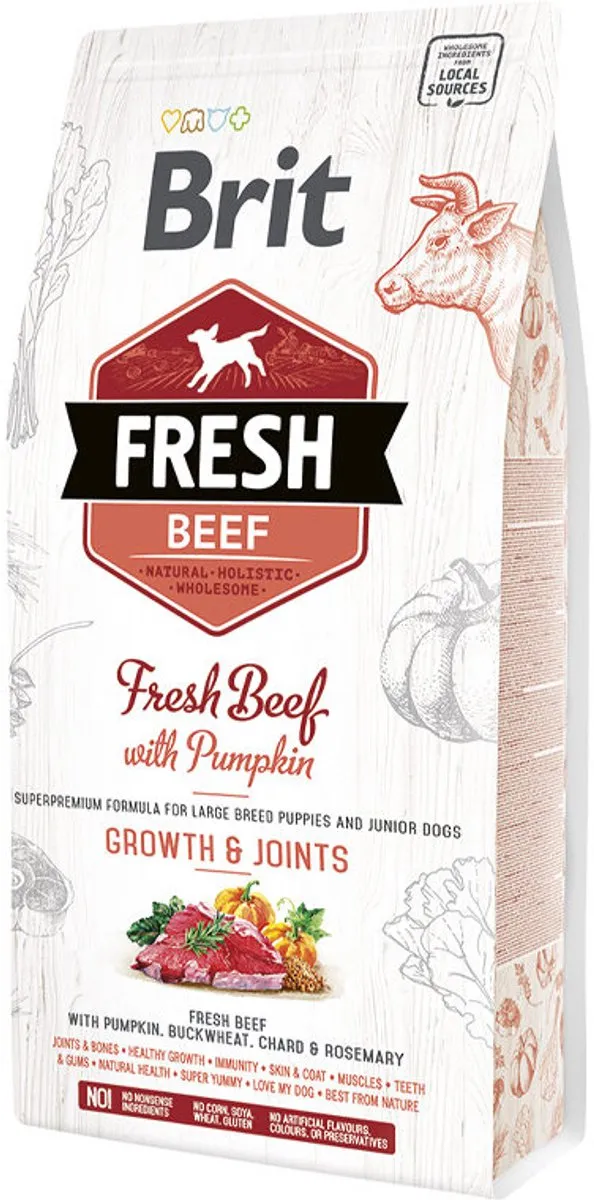 Brit Fresh Beef with Pumpkin Puppy Large 2,5kg