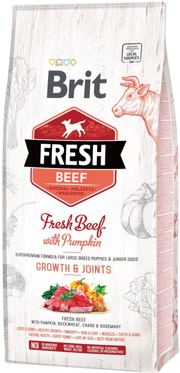 Brit Fresh Beef with Pumpkin Puppy Large 2,5kg