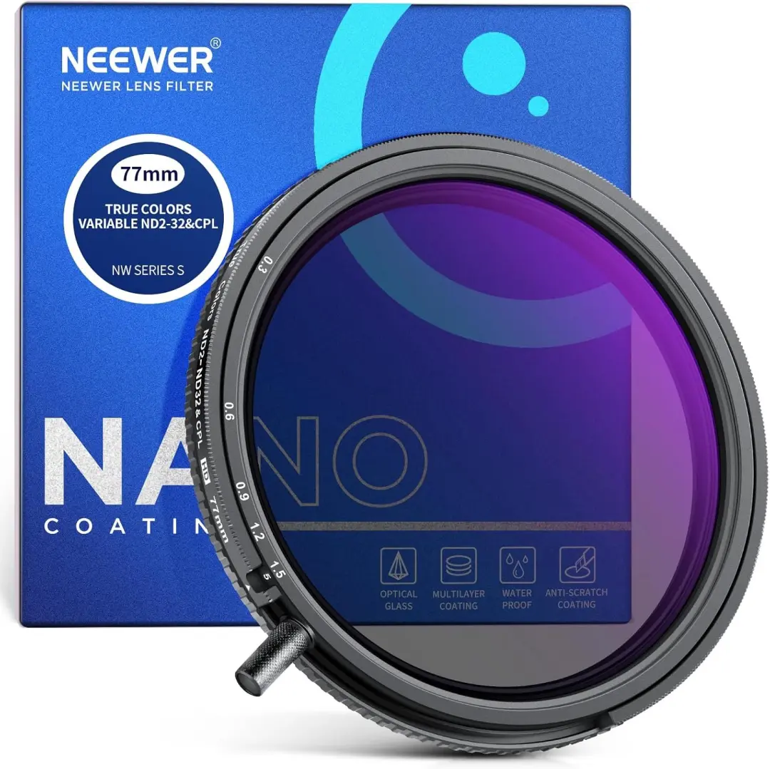 NEEWER 77mm True Colors Variabele ND2-ND32 & CPL Filter
