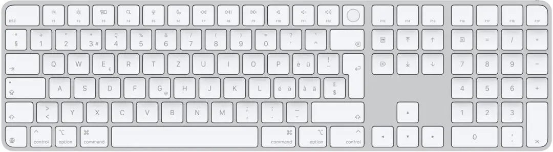Apple Magic toetsenbord Universeel USB + Bluetooth QWERTZ Zwitsers Wit
