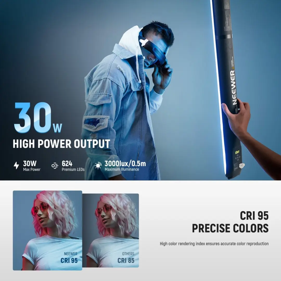 Neewer GC30C Opblaasbare LED-videolamp 30W - afbeelding 4 van 6