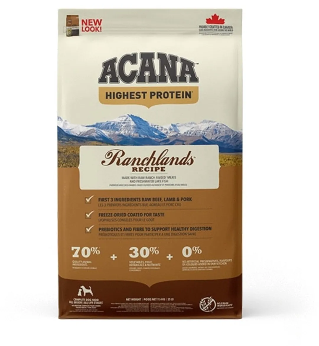 Acana Regionals Ranchlands Hondenvoer Rund & Lam & Varken 11.4kg