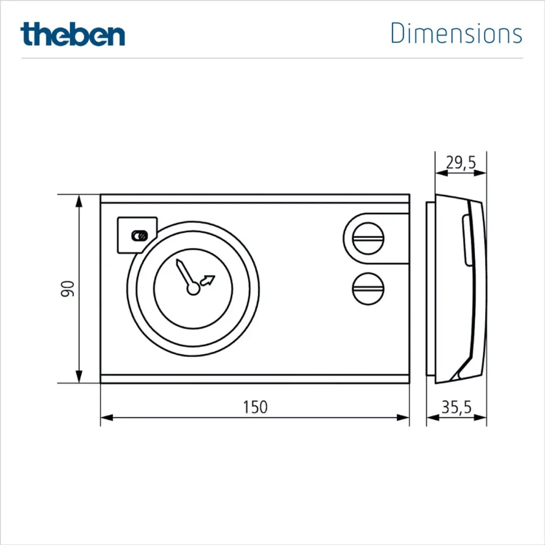 Theben Ramses 782 Thermostaat - Wit - afbeelding 2 van 5