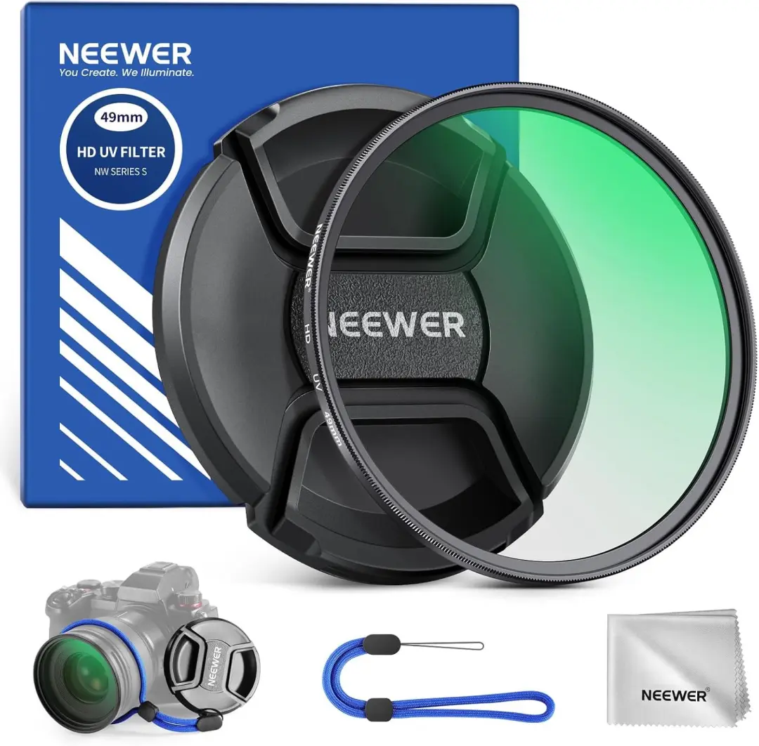 NEEWER 49mm UV Filter met Lensdop