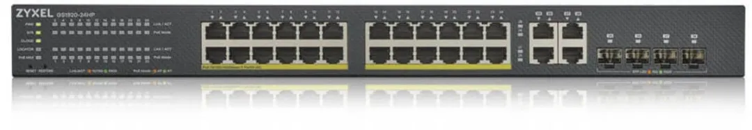 Zyxel GS1920-24HP Smart Managed PoE+ Switch 24x PoE - 4x SFP - Wit