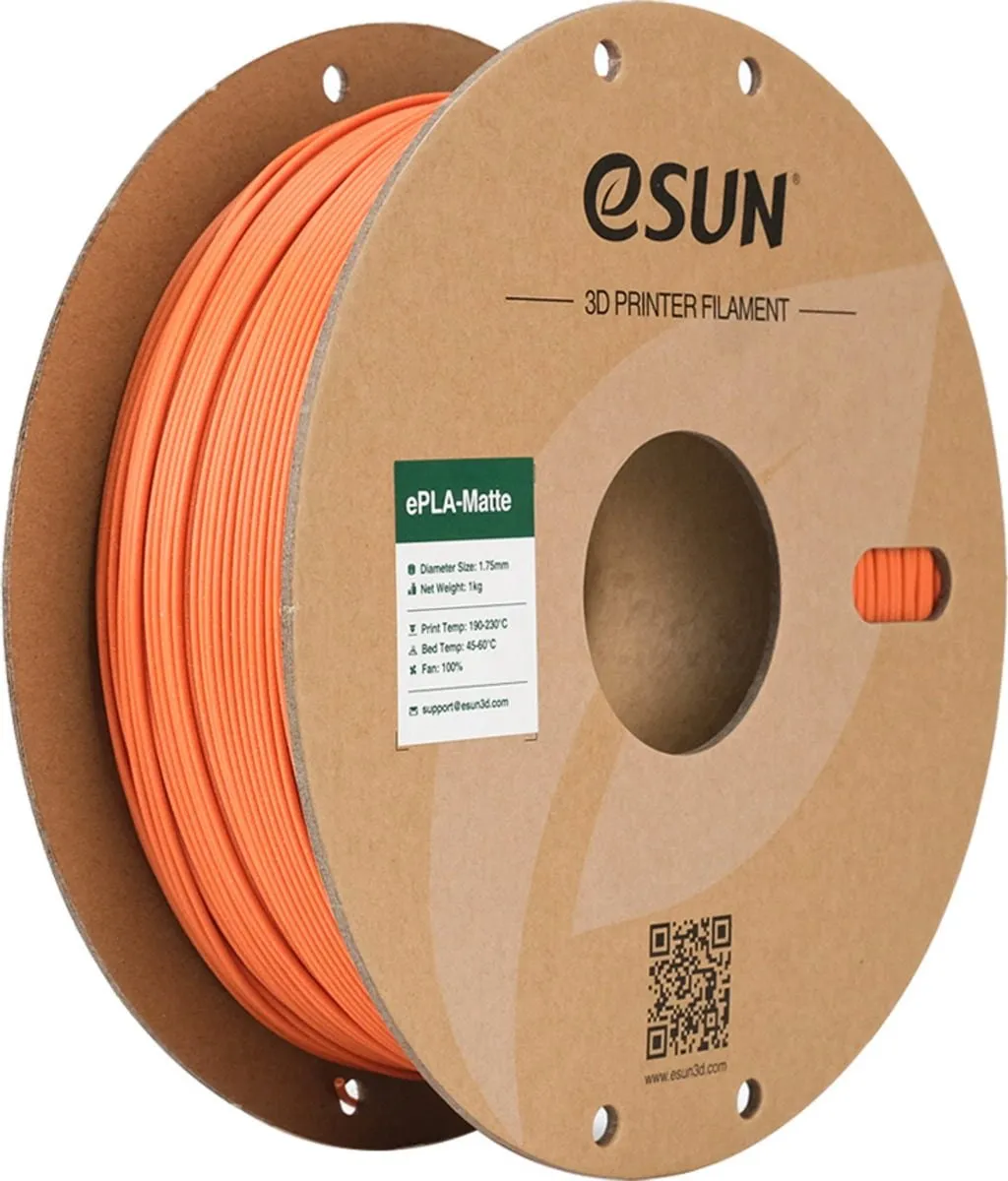 ESUN ePLA-Matte Mandarijn 1.75mm 3D Printerfilament 1kg