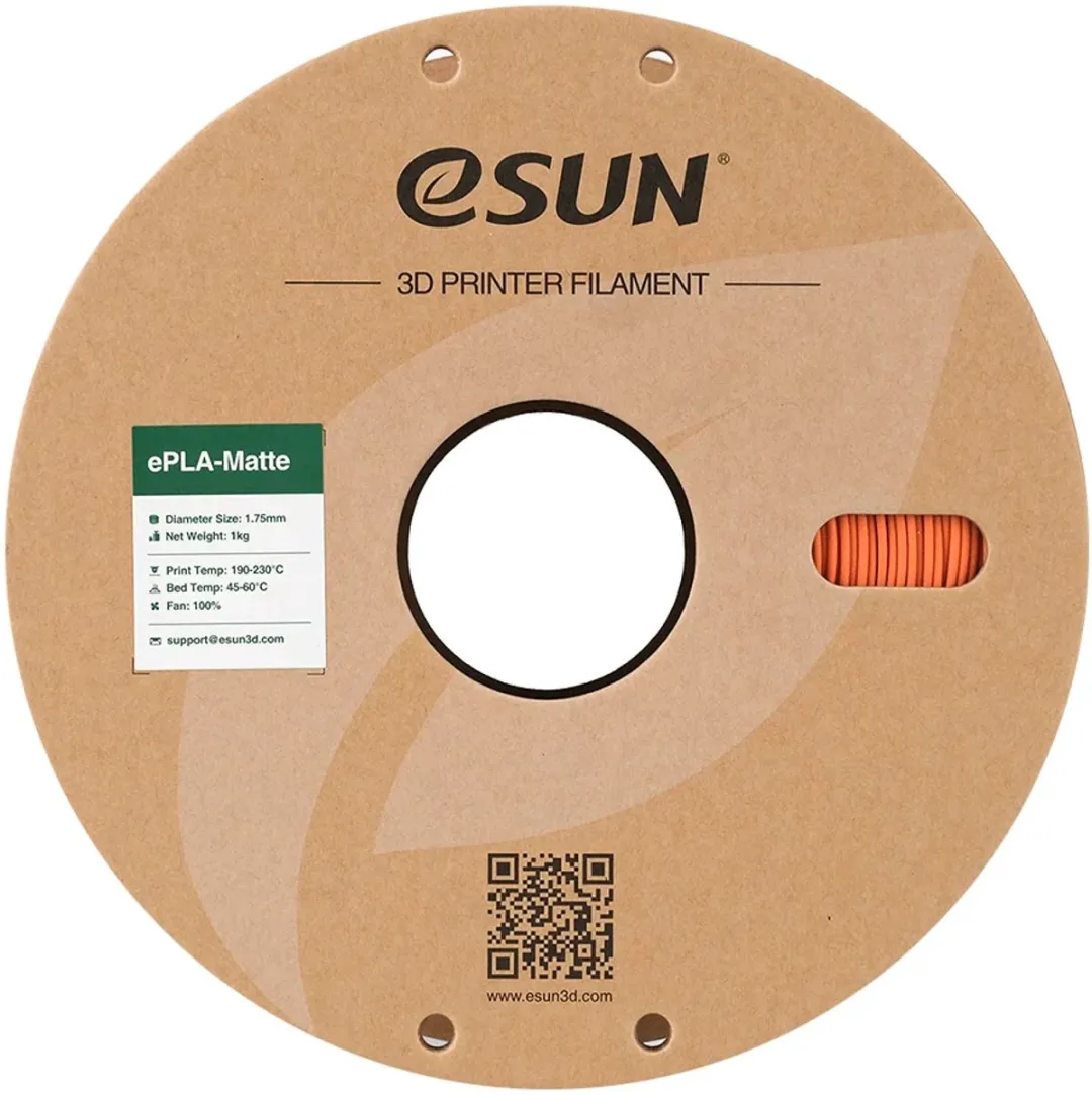ESUN ePLA-Matte Mandarijn 1.75mm 3D Printerfilament 1kg