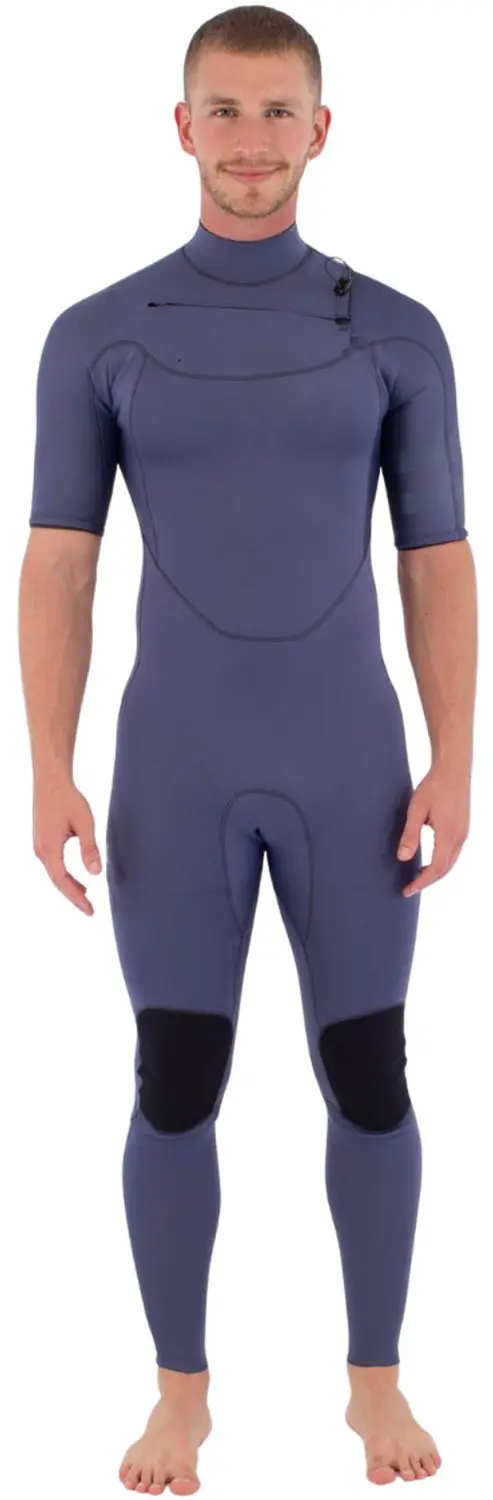 2026 Hurley Heren Air 2/2mm Korte Mouwen Borst Ritssluiting Wetsuit MF