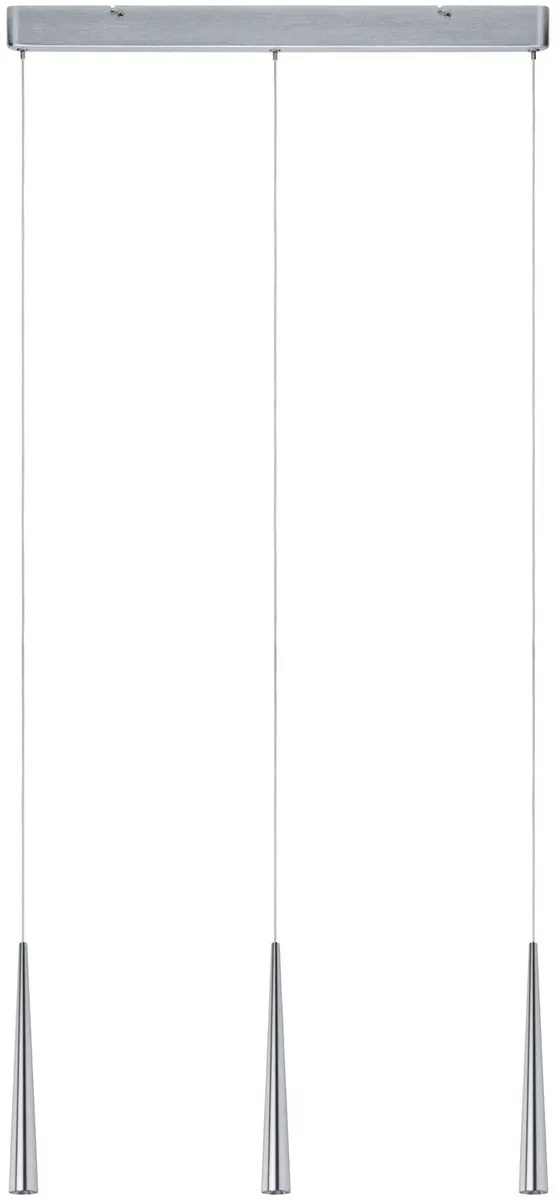 Paulmann LED Hanglamp Gutta 3x520lm - 2700K - Alu geborsteld - afbeelding 2 van 6