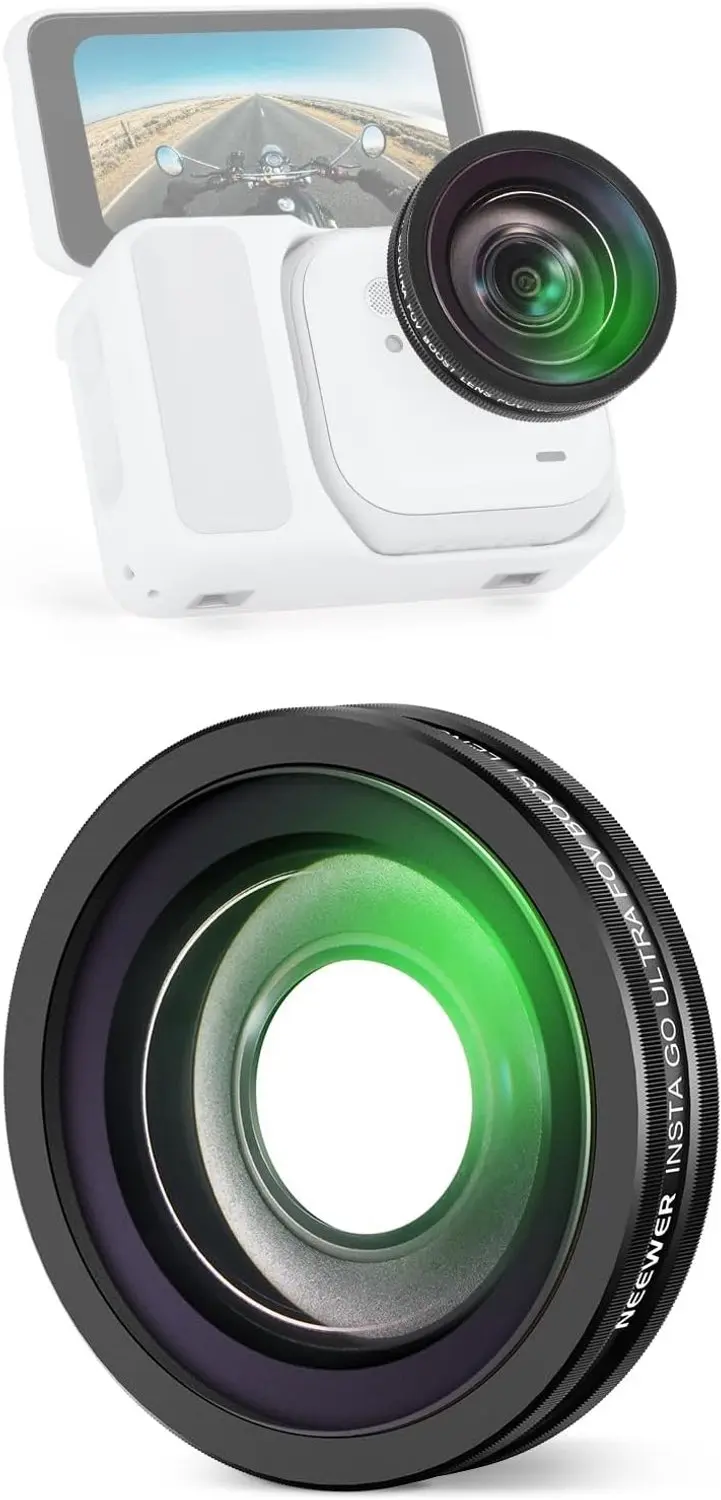 NEEWER 185° Groothoeklens voor Insta360 GO Ultra