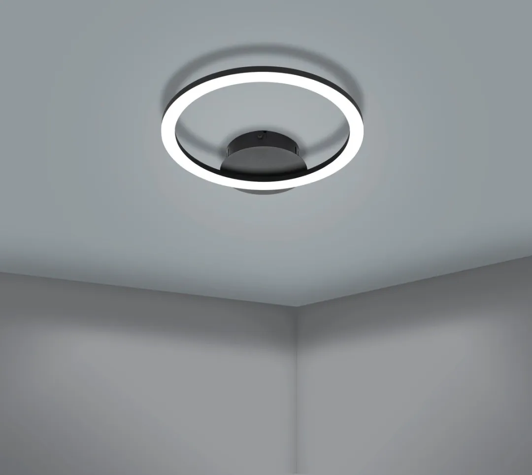 EGLO connect.z Parrapos-Z Smart Plafondlamp 34cm - Zwart - Zigbee