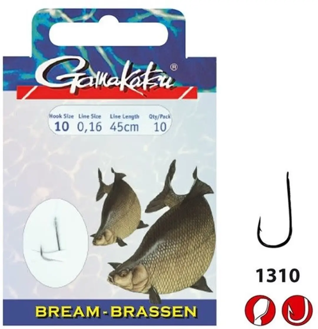Gamakatsu 1310N Bream Onderlijn - 45cm - Haakmaat 10 - afbeelding 2 van 4