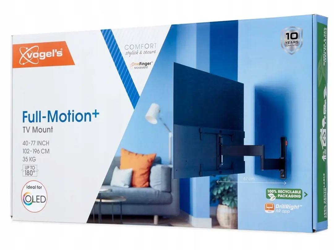Vogel's TVM 3663 Draaibare TV-muurbeugel - 40-77 inch - Zwart - afbeelding 4 van 6