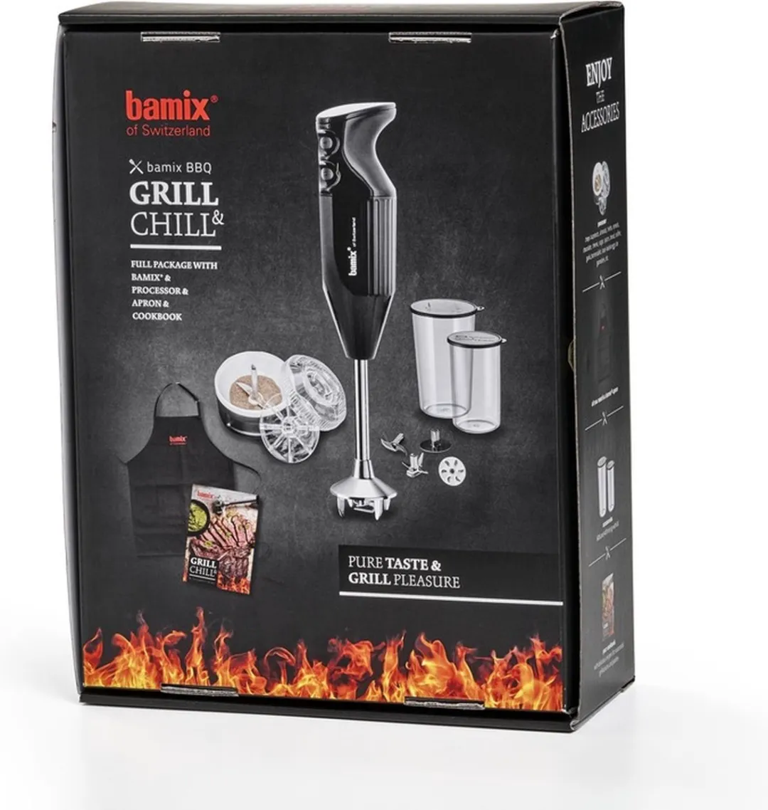 Bamix BBQ M200 Staafmixer - 200W - 4 Mesjes - 1L - Zwart