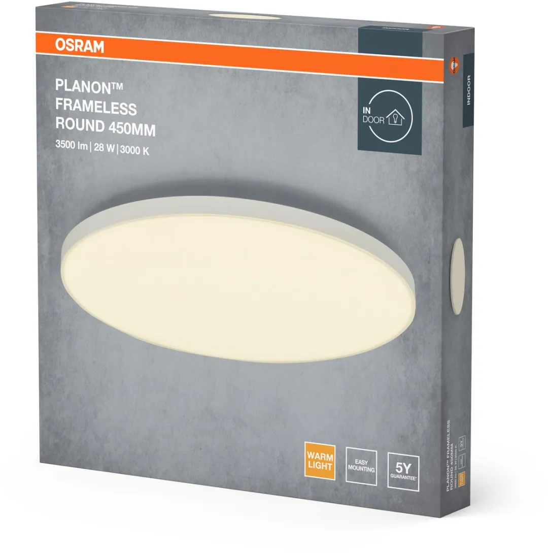 Osram Planon Frameless Round 450mm 28W LED Armatuur - Warm Wit 3000K - afbeelding 6 van 6