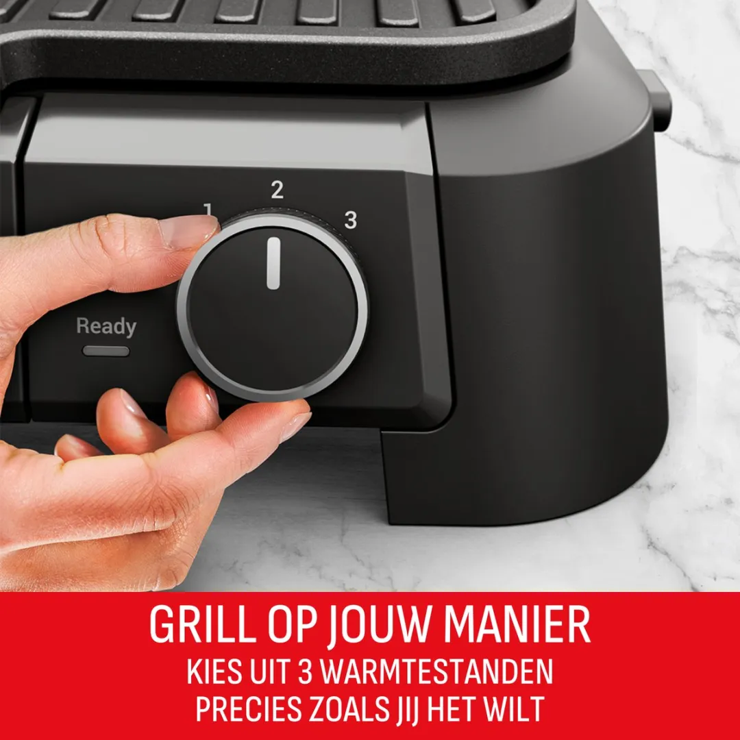 Tefal SuperGrill GC510D Contactgrill 3-in-1 - 2000W - Zwart/RVS