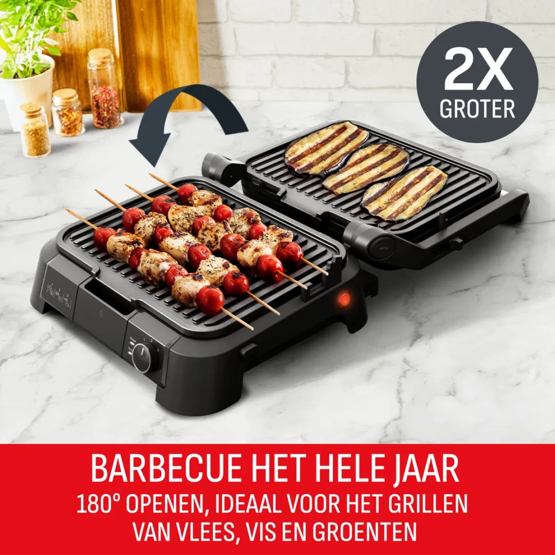 Tefal SuperGrill GC510D Contactgrill 3-in-1 - 2000W - Zwart/RVS
