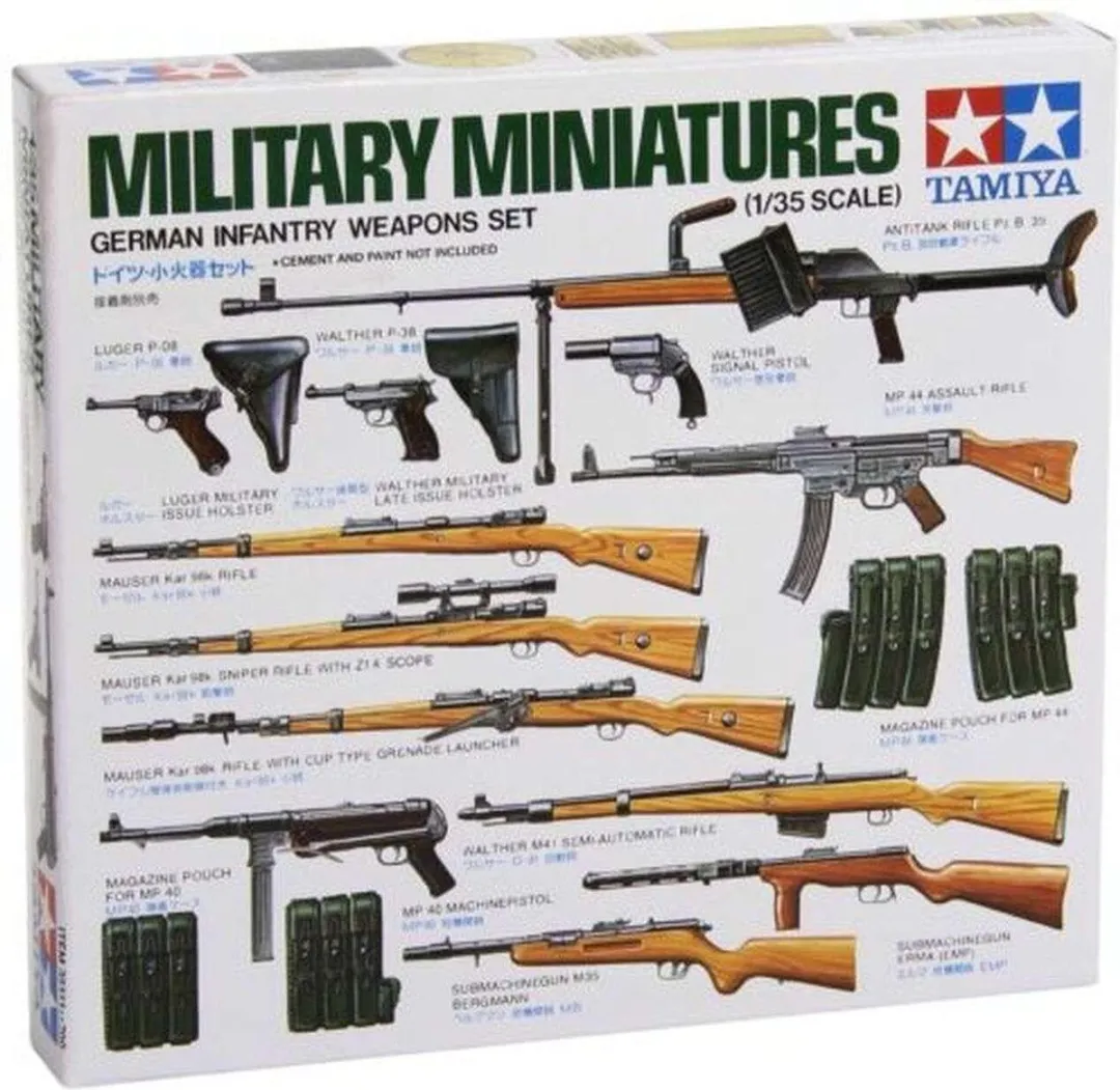 Tamiya 35111 German Infantry Weapons Diorama Set - 1:35 - Multi