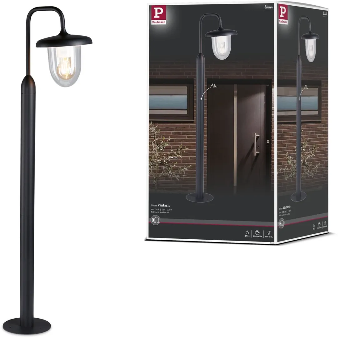 Paulmann Bolderlamp Vintario IP44 20W Antraciet