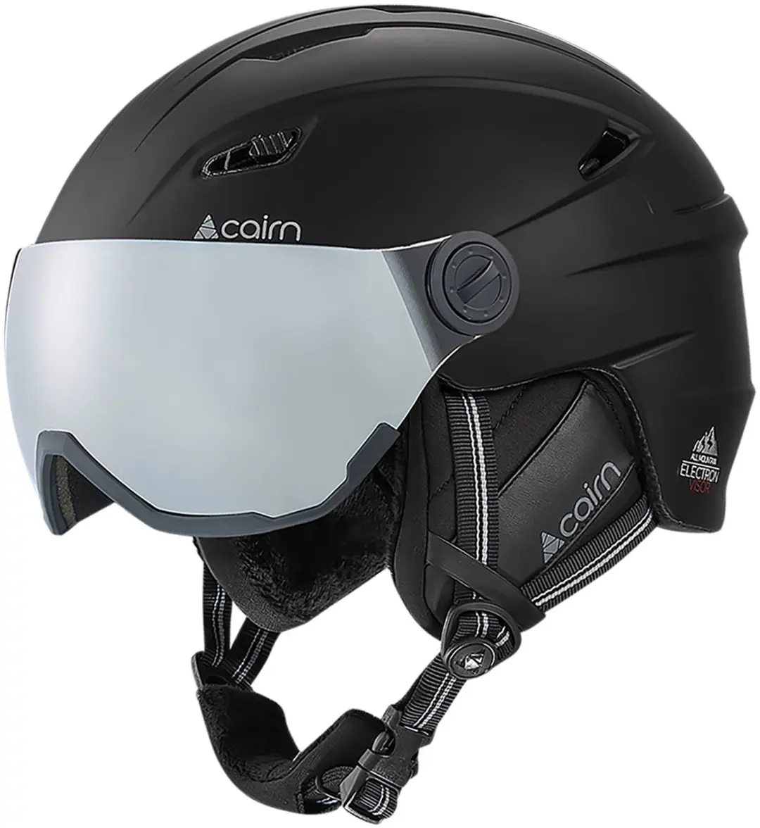 Cairn Electron Skihelm met Vizier - Zwart - Maat 59/60