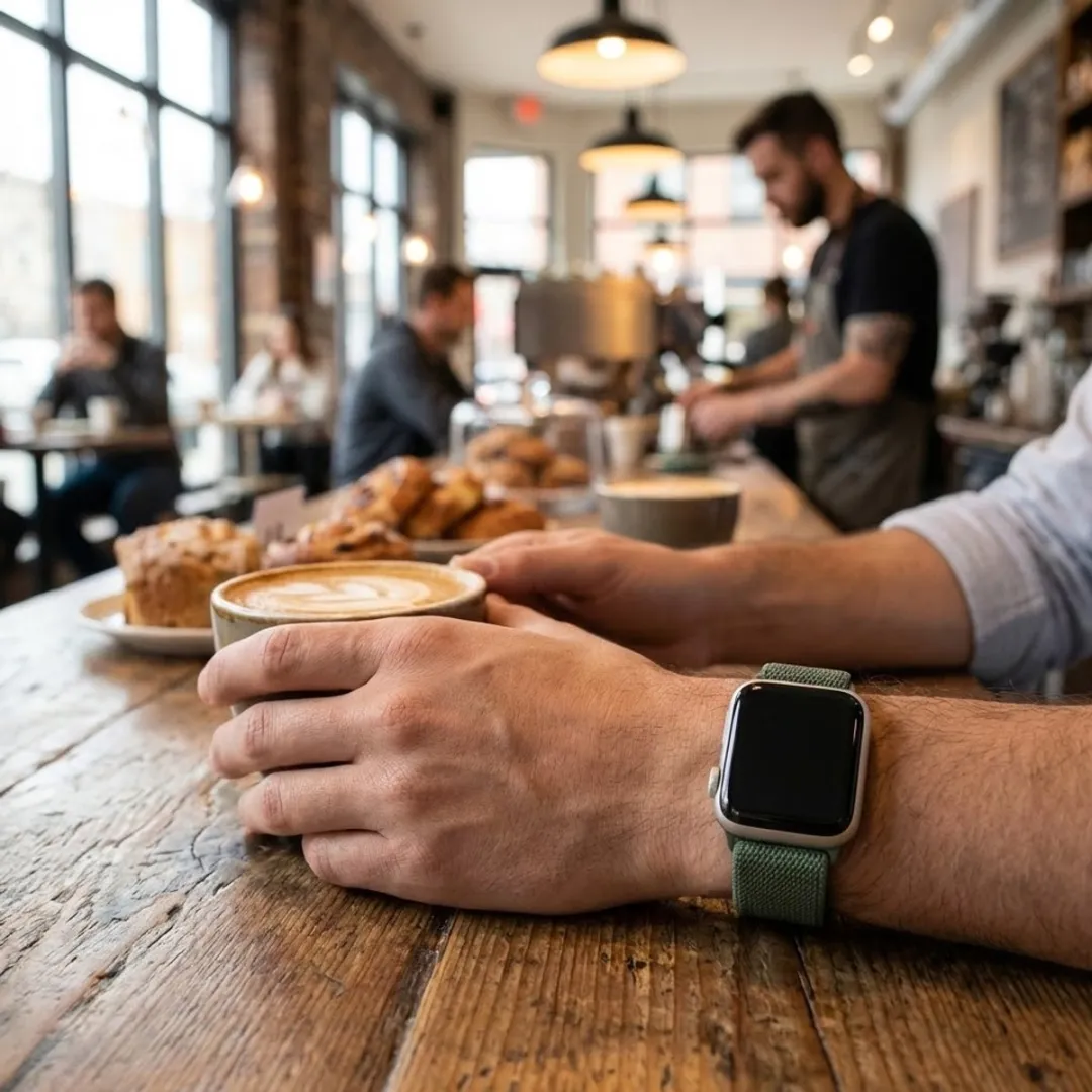 NUVEX Horlogebandje Apple Watch 38-42mm - Groen Elastisch Nylon