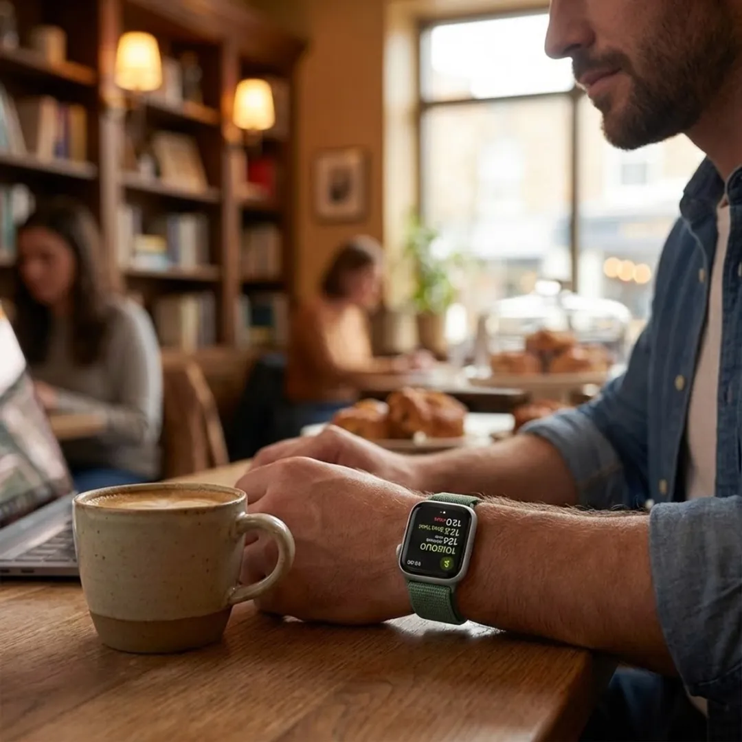 NUVEX Horlogebandje Apple Watch 38-42mm - Groen Elastisch Nylon