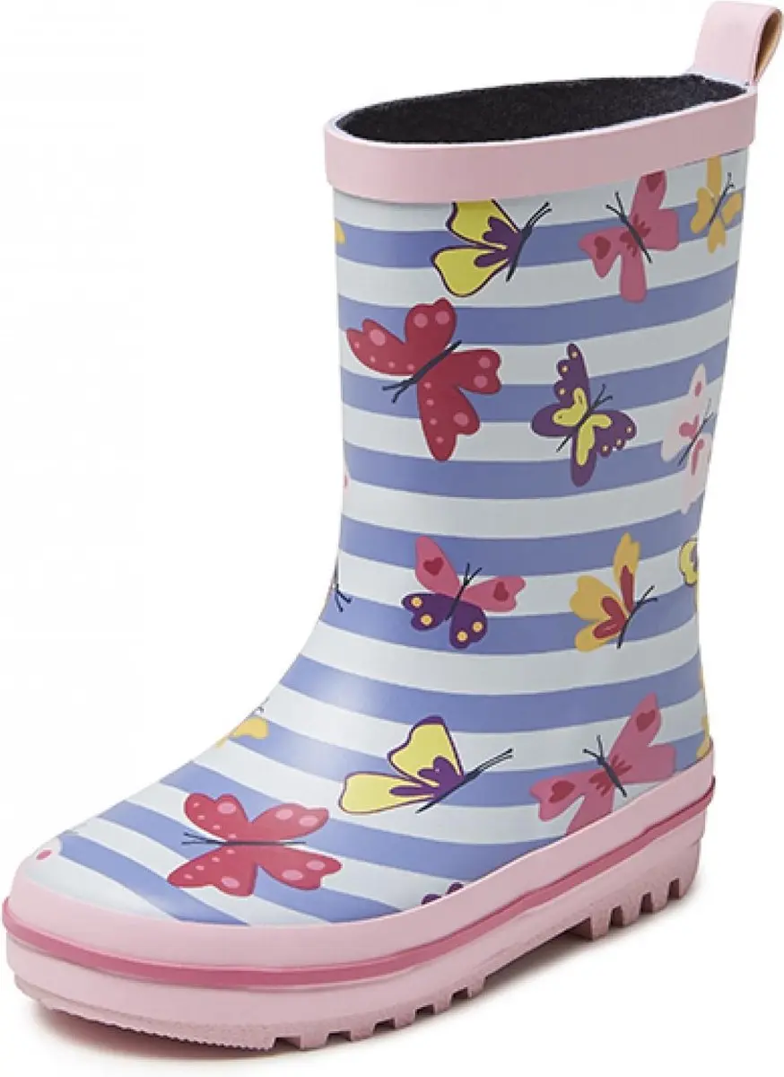 Gevavi Boots Vlinder Roze Laarzen Rubber Meisjes