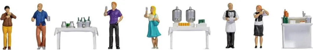 Noch Figuren Thema Set Buffet H0 - Multicolor