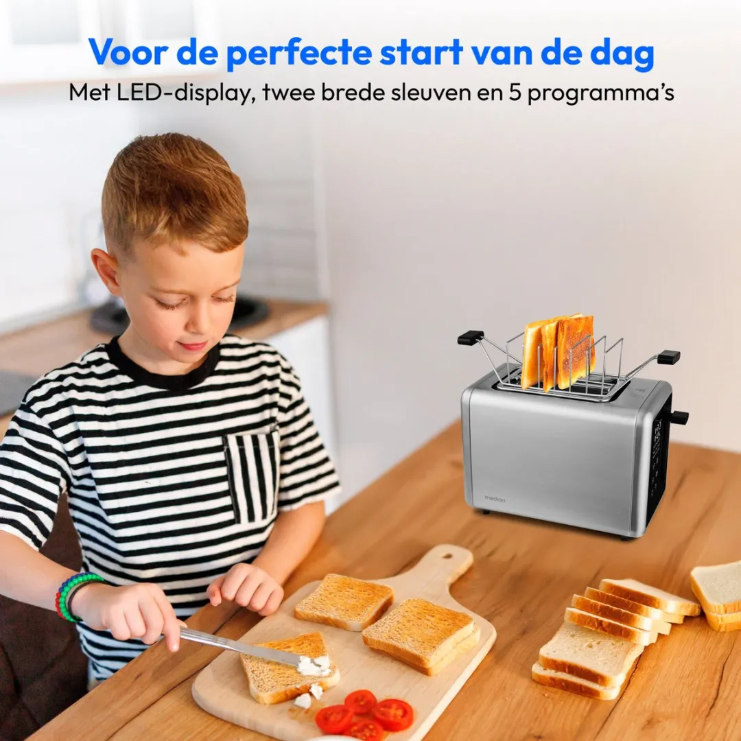 Medion MD12102 Broodrooster 2 Sleuven - Zilver