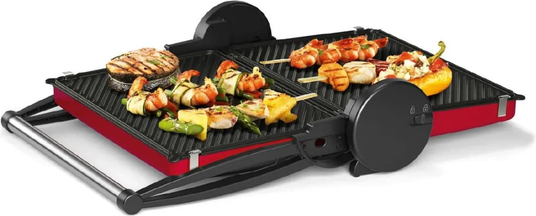 Bosch TCG4104 Contactgrill - 2 Platen - Zwart/Rood