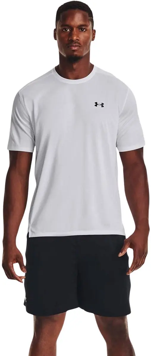 Under Armour Tech Vent T-Shirt Heren - S - Wit/Zwart - afbeelding 5 van 6