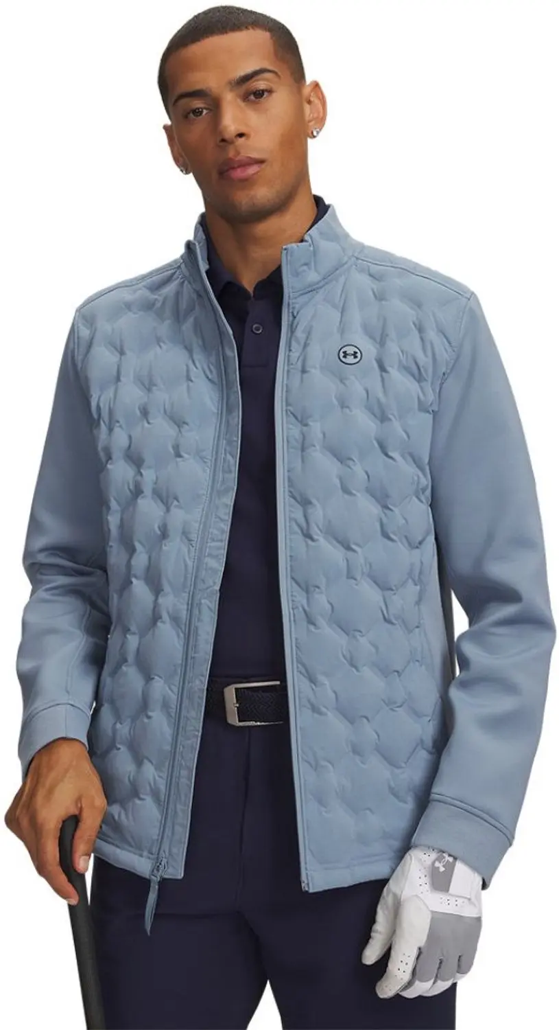 Under Armour Drive Down Hybryd Heren Winter Golfjas Blue Wind