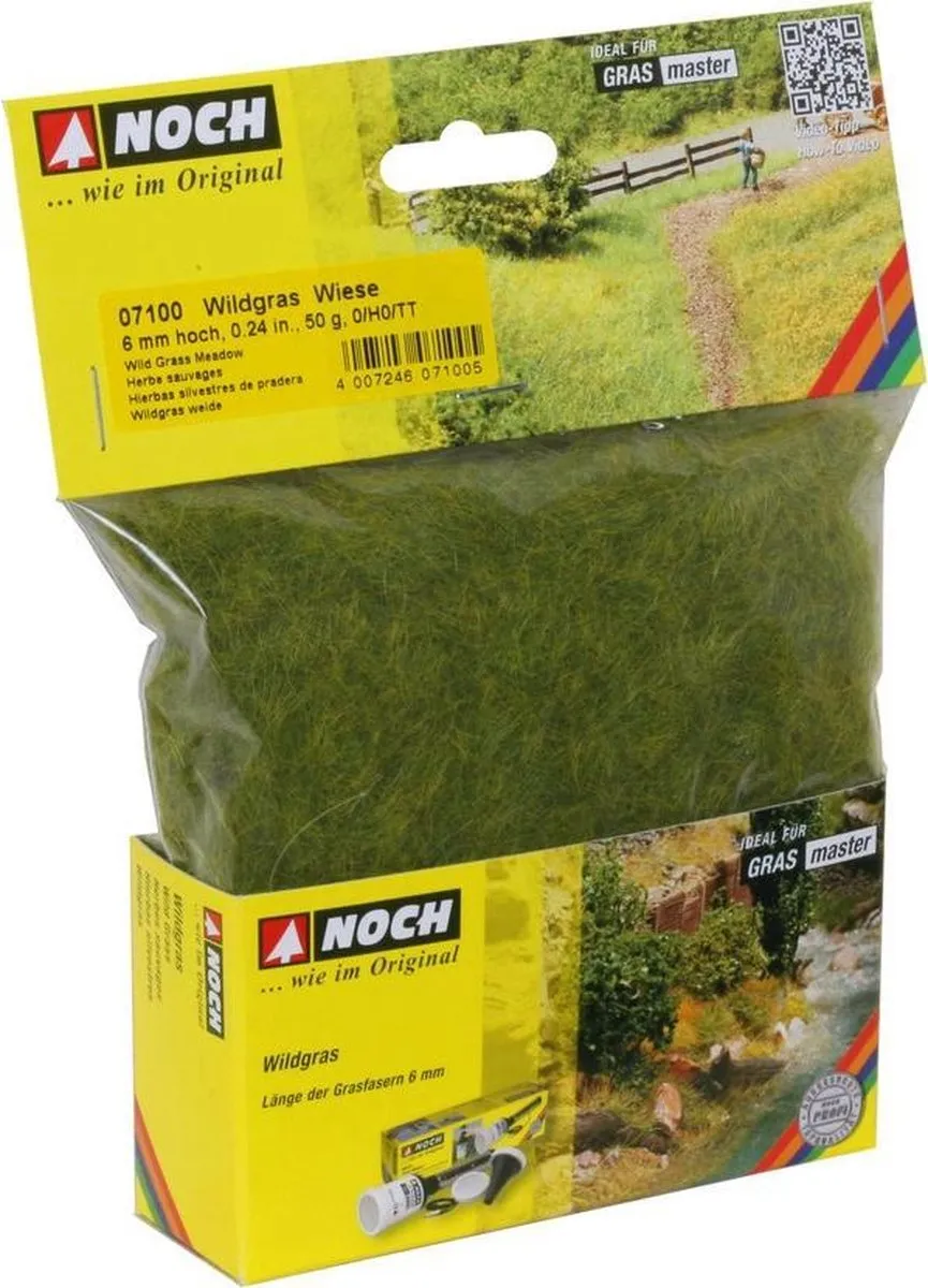 Noch Gras Wild Weide Modelbouwdecoratie Schaal 0 - Groen