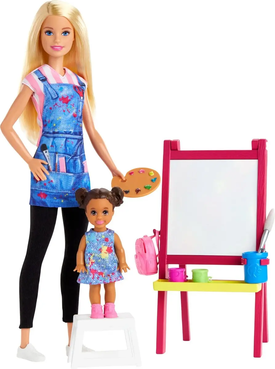 Barbie Kunstenares Pop en Speelset - Blond - afbeelding 3 van 6