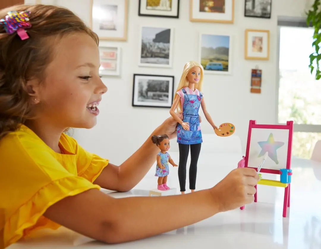 Barbie Kunstenares Pop en Speelset - Blond - afbeelding 4 van 6