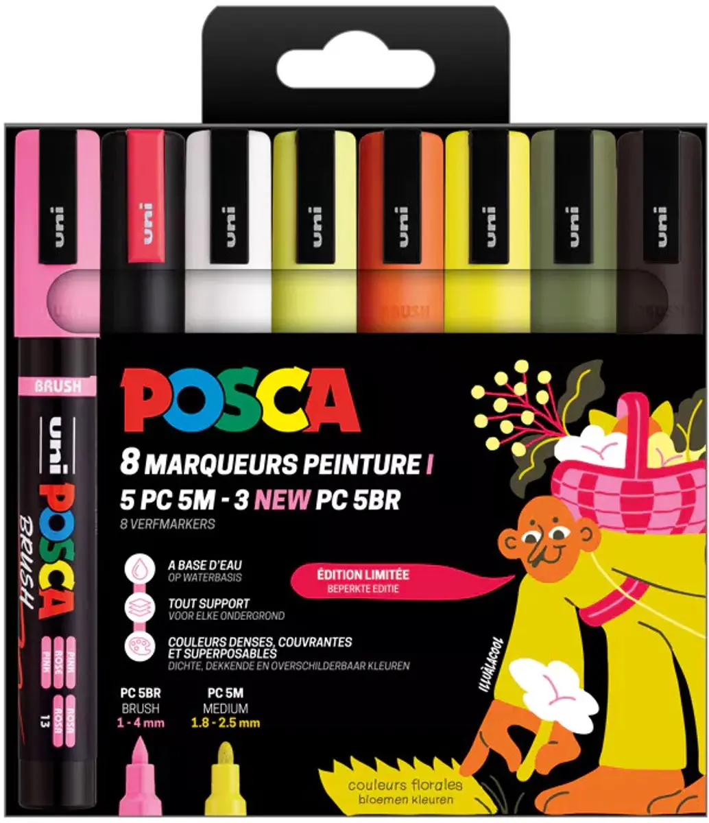 Posca PC5M Markerset Bloemenkleuren