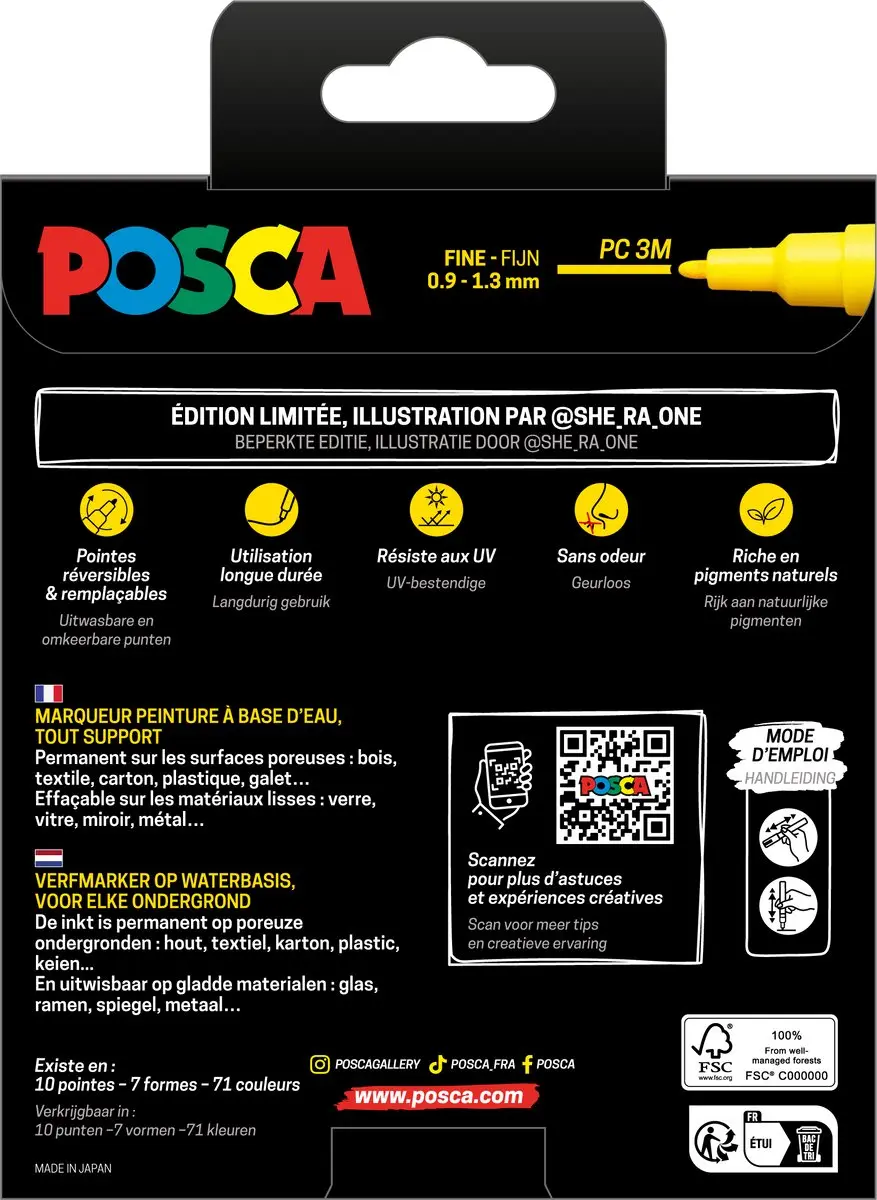 Posca PC-3M Pigmentmarker Set 8 Stuk - afbeelding 2 van 2